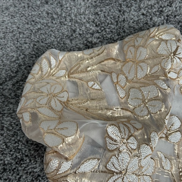 Gb girls floral appliqué balloon sleeve short formal dress size 12 - Picture 5 of 7